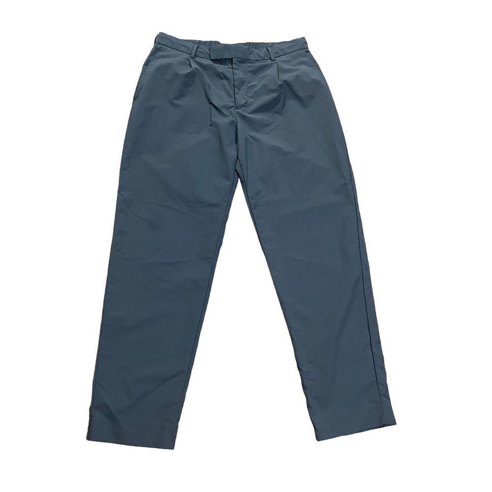 Zara womens‎ blue business casual relaxed fit pull on trousers sz 32